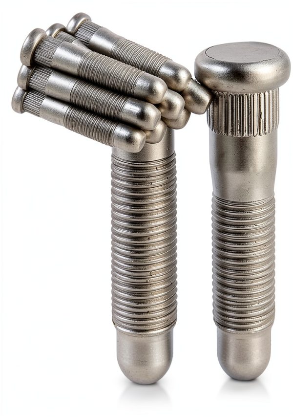Wheel Stud Chrome Steel CADUFUELLY Serrated Clip-5