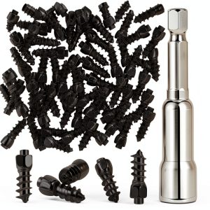 Frienda Black Carbon Steel Wheel Studs 4 x 9 mm-0