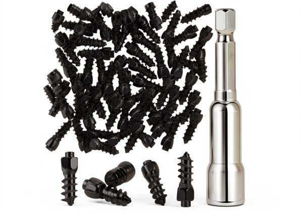 Frienda Black Carbon Steel Wheel Studs 4 x 9 mm-0