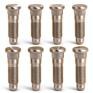 Wheel Stud Chrome Steel CADUFUELLY Serrated Clip-0