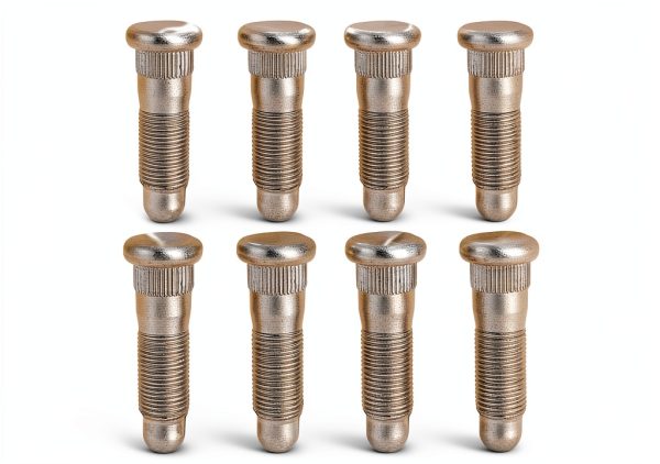 Wheel Stud Chrome Steel CADUFUELLY Serrated Clip-0