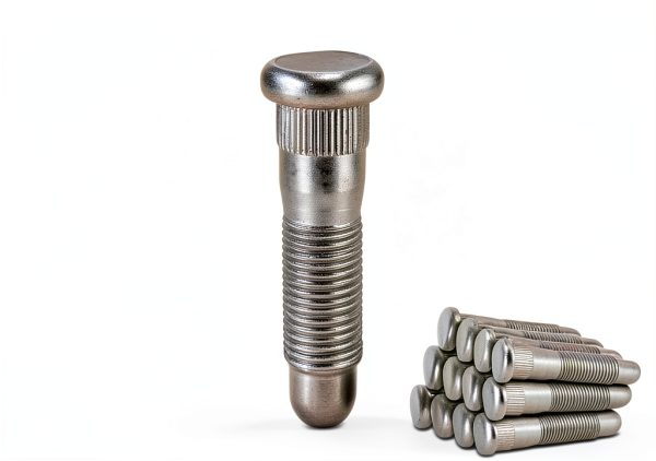 Wheel Stud Chrome Steel CADUFUELLY Serrated Clip-1