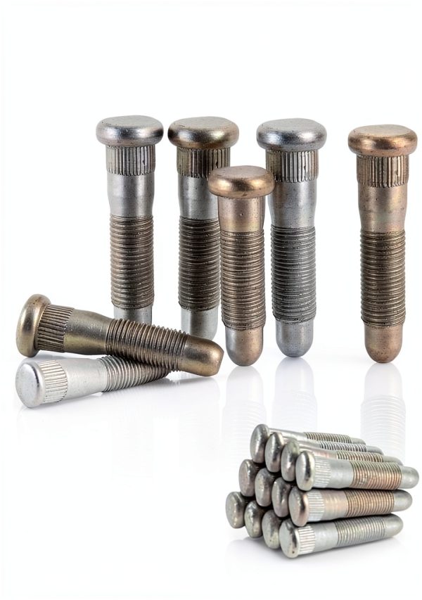 Wheel Stud Chrome Steel CADUFUELLY Serrated Clip-6