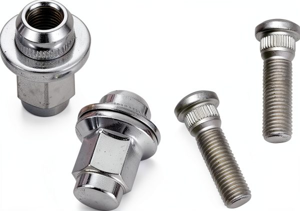 Car Wheel Lug Stud Nut Set HZEL Steel Chrome-5