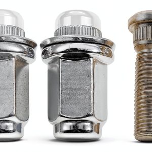 Car Wheel Lug Stud Nut Set HZEL Steel Chrome-0
