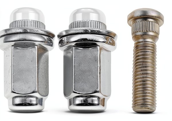 Car Wheel Lug Stud Nut Set HZEL Steel Chrome-0