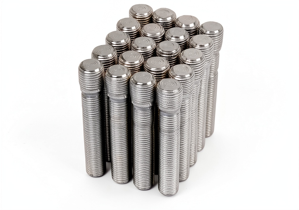 Customadeonly Silver Wheel Studs 20pc 61mm