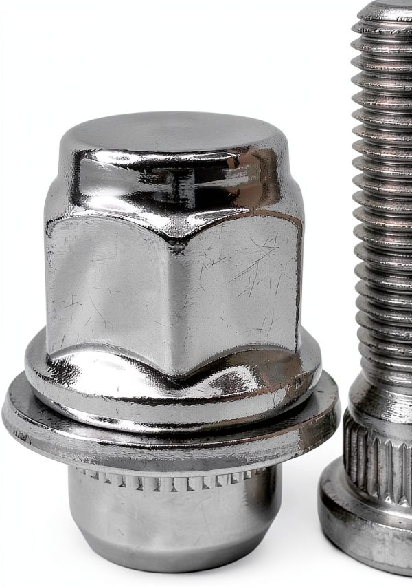 Wheel Lug Nut Stud Set Mysttoo Chrome Stainless Steel M12 4‑Piece-5