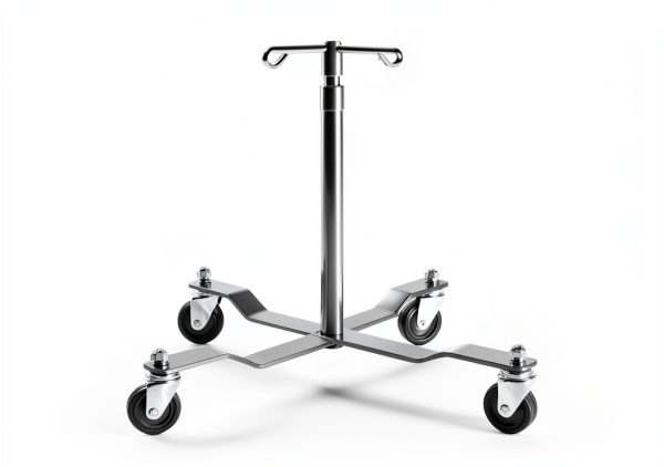 IV Pole Drive Medical 13033SV with Wheels Height Chrome Steel-3