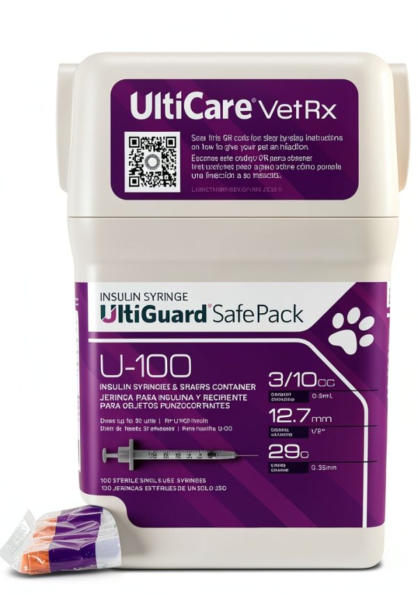 UltiGuard Safe Pack Pet Insulin Syringe Kit with FDA Sharps Container-0
