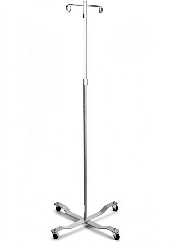 IV Pole Drive Medical 13033SV with Wheels Height Chrome Steel-0