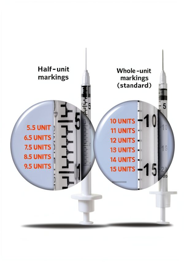 UltiCare U-40 Insulin Syringe 100 Pack Needles for Dogs & Cats-4