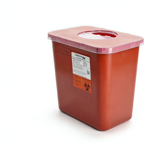 Oakridge 2 Gallon Sharps Container with Rotating Lid – OSHA Approved-4
