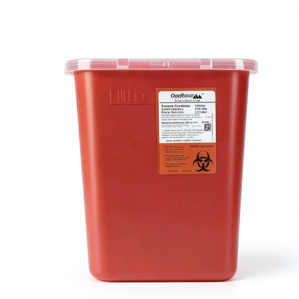 Oakridge 2 Gallon Sharps Container with Rotating Lid – OSHA Approved-5