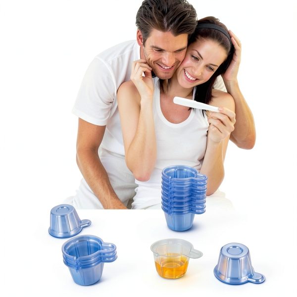 Disposable Urine Cups 130 Pack - 40ml Thick Plastic Clear - DAWUSONG-3