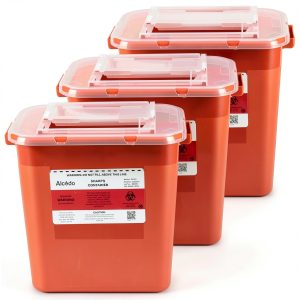 Alcedo Sharps Container 2 Gallon 3-Pack - Puncture Resistant-0