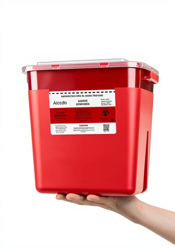 Alcedo Sharps Container 2 Gallon 3-Pack - Puncture Resistant-4