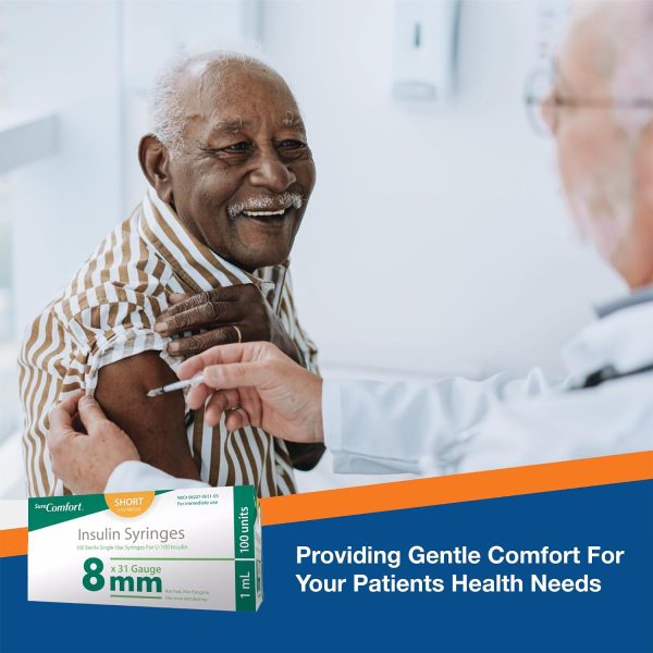 SureComfort U-100 Insulin Syringes 31G x 5/16" 1cc Box of 100 Premium-3