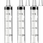 20ml Syringe HiMo Plastic Syringe with Cap 3 Pack Liquid Dispensing-0